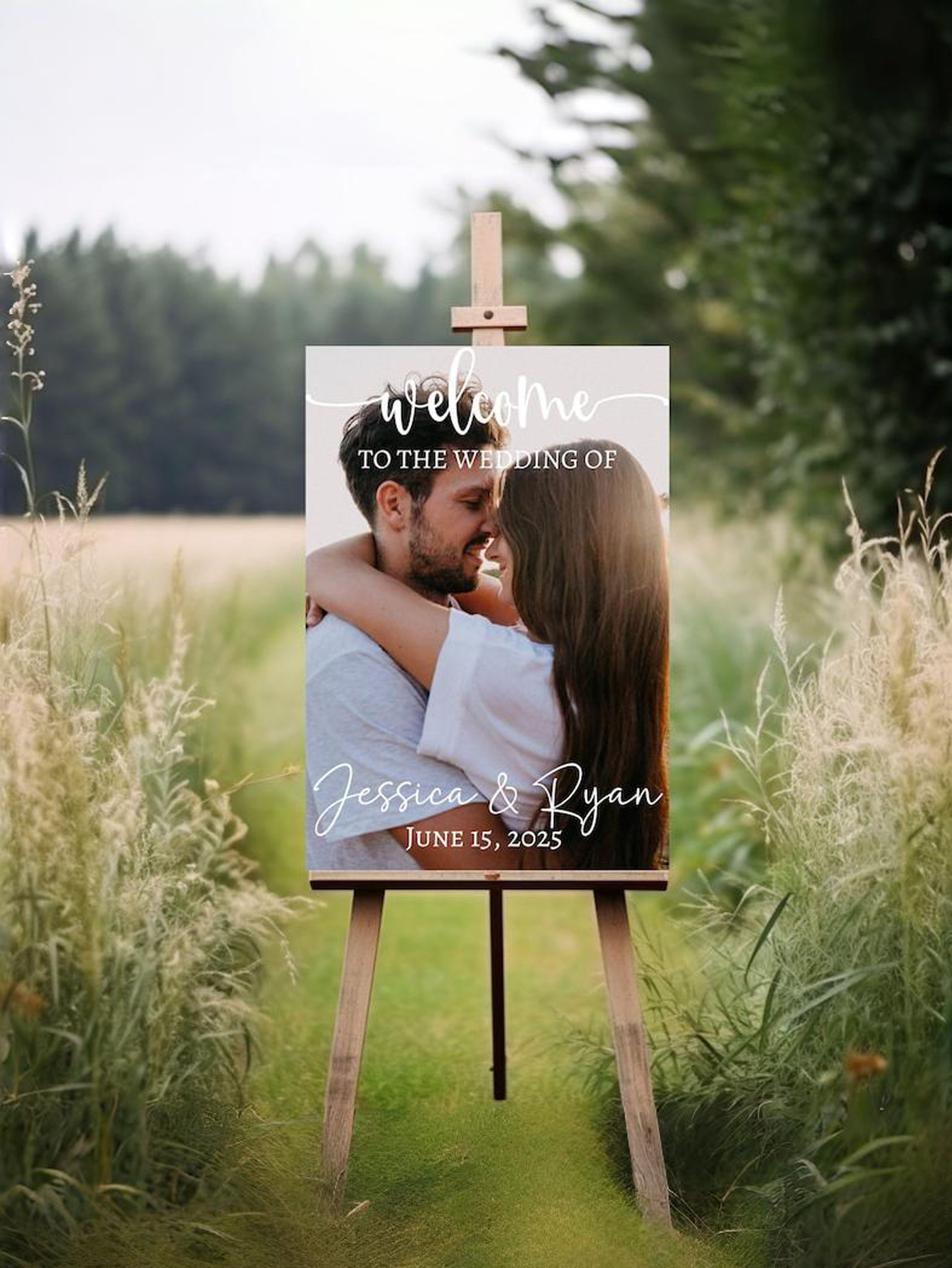 Custom Photo Wedding Welcome Sign